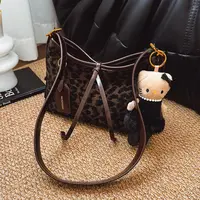 超火豹纹~小众轻奢复古风手拎包2025新款时尚百搭单肩斜挎包