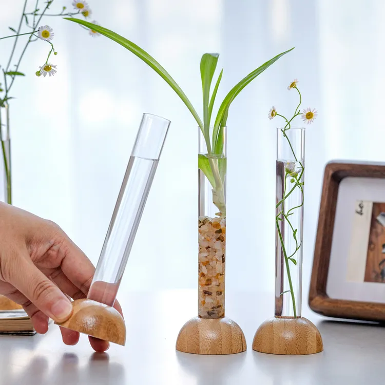 【掬涵】透明小口径试管花瓶桌面插花水养专用花瓶高颜值客厅摆件