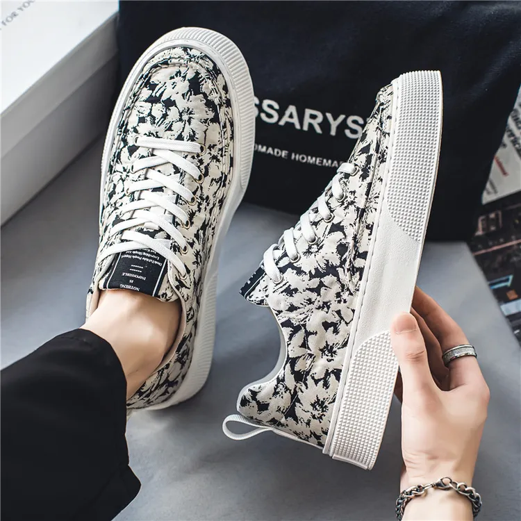 2025休闲低帮系带夏季增高透气帆布鞋男鞋