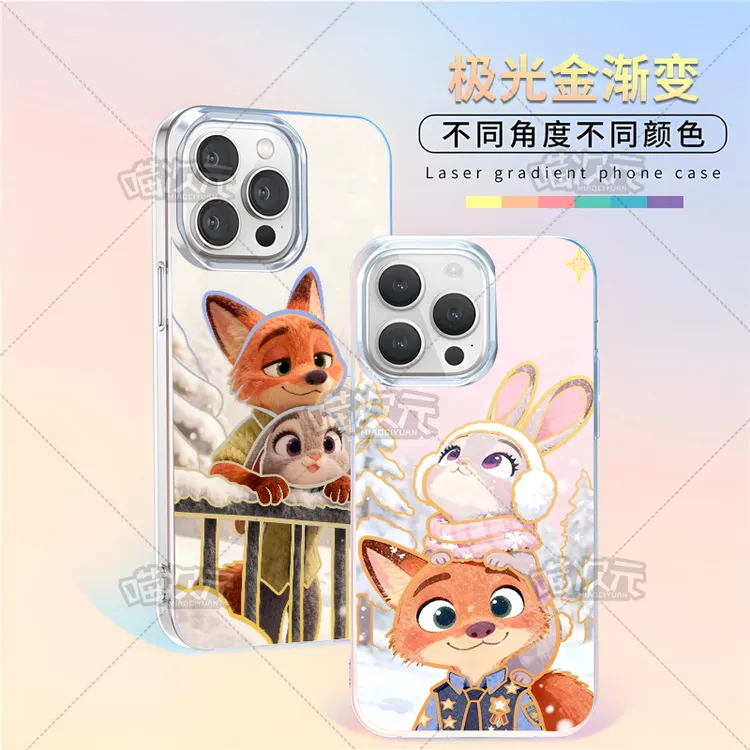 疯狂动物城尼克朱迪适用于苹果华为vivo一加iPhone小米红米手机壳