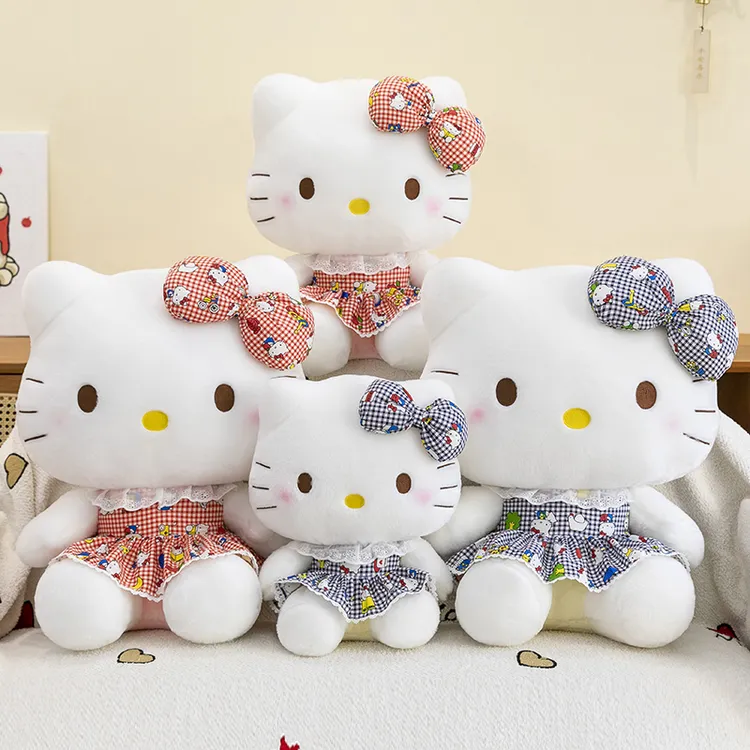 可爱凯蒂猫咪玩偶睡觉抱枕毛绒玩具凯迪猫咪公仔送儿童女生日礼物