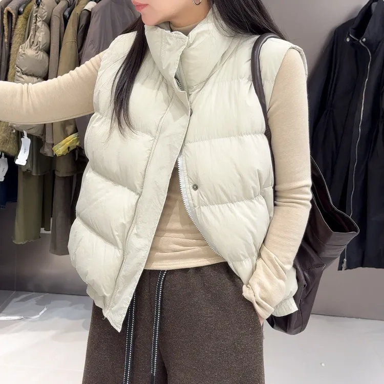 鑫燃Kiki 韩系简约立领棉马甲 11093 SM