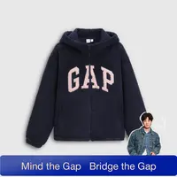 【成毅代言】Gap女装2025秋季新款logo休闲连帽卫衣外套792567