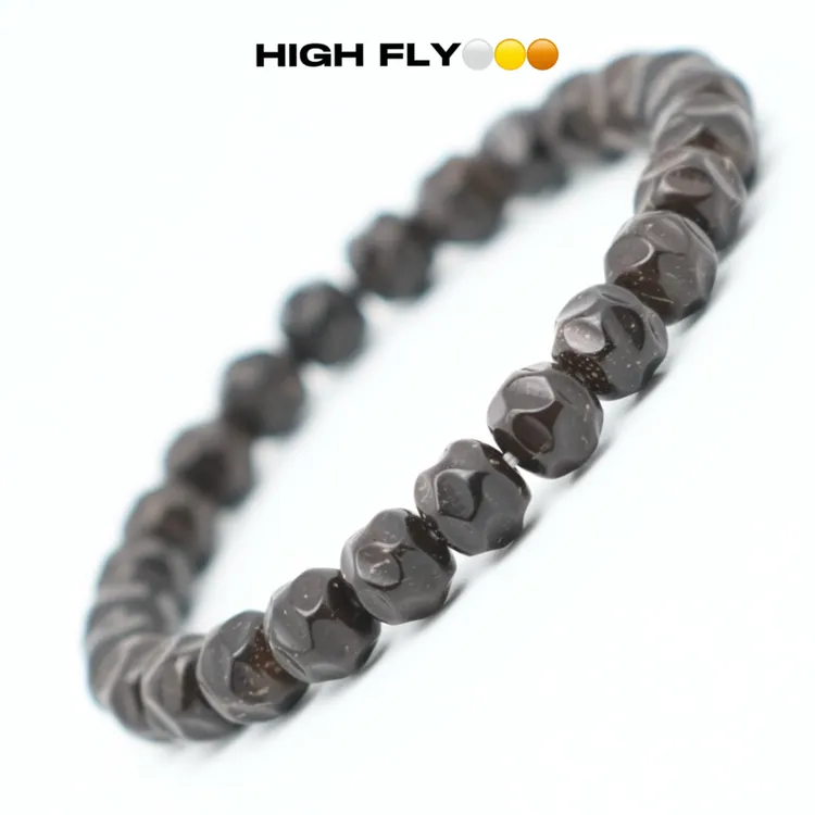 原生态椰蒂｜9*8奶酪无相印尼进口椰蒂手串精工极限弧25颗单圈