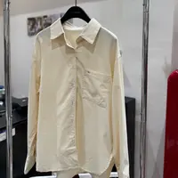 【刘噗噗】独特好看 缝线设计单口袋 灯芯绒衬衫729