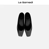 Le Samedi【几何穆勒】牛皮羊皮 气质方头法式都市一脚蹬包头半拖