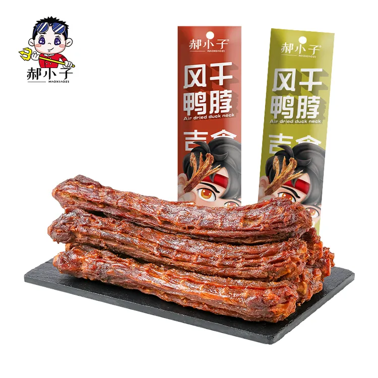 【26年2月到期】郝小子 手撕风干鸭脖60g*10根 开袋即食