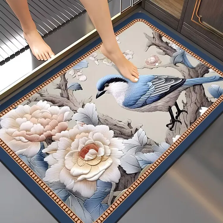 硅藻泥软垫子吸水速干卫生间门口地垫卫浴厕所硅藻土防滑浴室脚垫