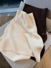 PENGXIAXI 深圳南油 高版本100绵羊毛斗蓬披肩秋冬加厚针织围脖