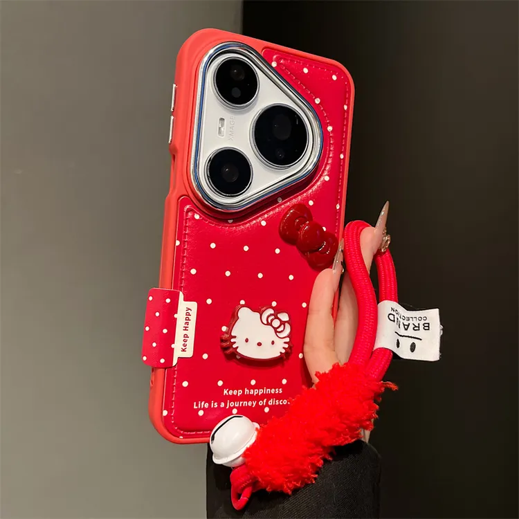 适用华为Pura80pro+手机壳可爱波点蝴蝶结KT猫mate70/60pro防摔女