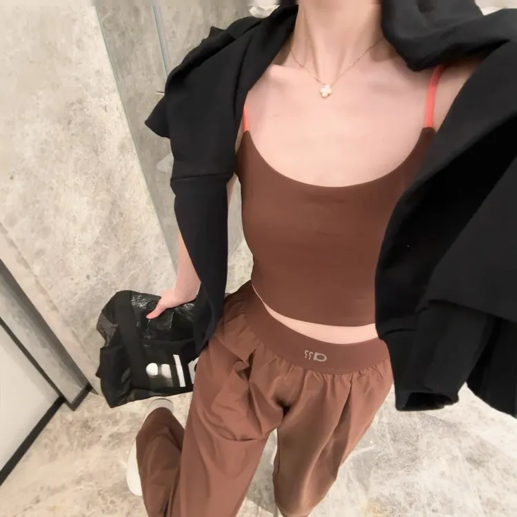 alo 阔腿裤女2025新款高腰垂感小个子松紧腰直筒裤子休闲冰丝西裤