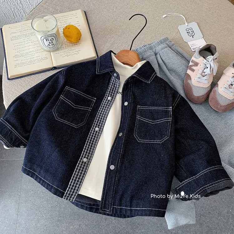 my8242  童装男童韩版加厚衬衫儿童