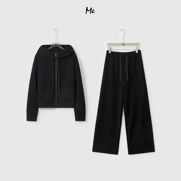 ME【spa加绒卫衣套装】云绒感遮肉显瘦百搭时尚休闲套装MESA3993