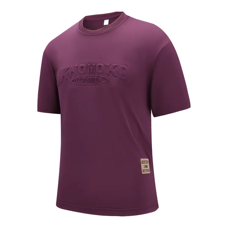 时尚男士宽松舒适型钢印青年字母夏季短袖T恤男款运动欧若智性风