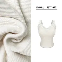 FANRUI/泛芮「花蔓星河 」蕾丝绣花拼接显瘦百搭打底背心吊带B17753