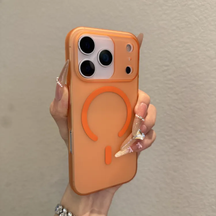 超薄磨砂磁吸适用苹果17promax手机壳iPhone16简约15防摔14硬壳13
