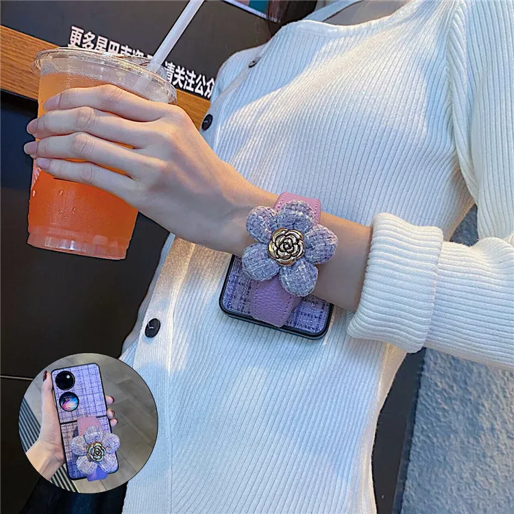 山茶花腕带适用华为p50pocket2手机壳小米MIXflip折叠屏手机壳新