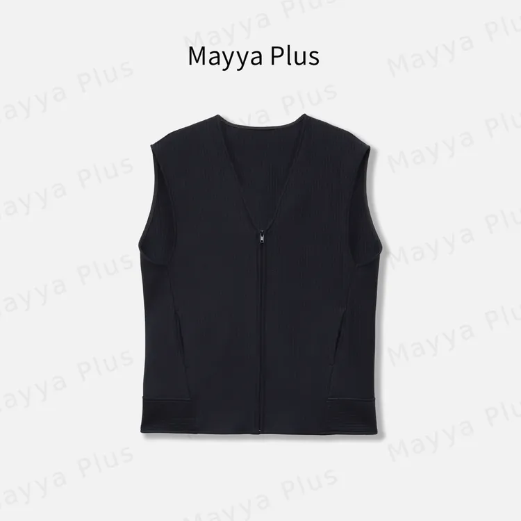 【都市格调】Mayya Plus麦芽定制气质显瘦流光风针织马夹32537186