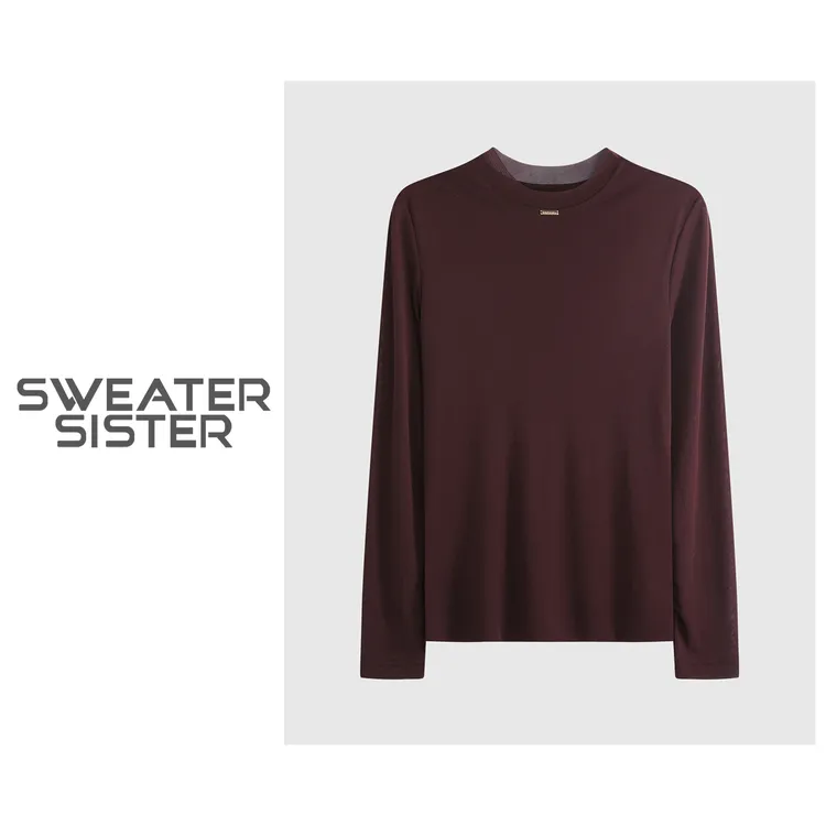 软糯显瘦网纱打底衫减龄洋气长袖T恤女6699-260