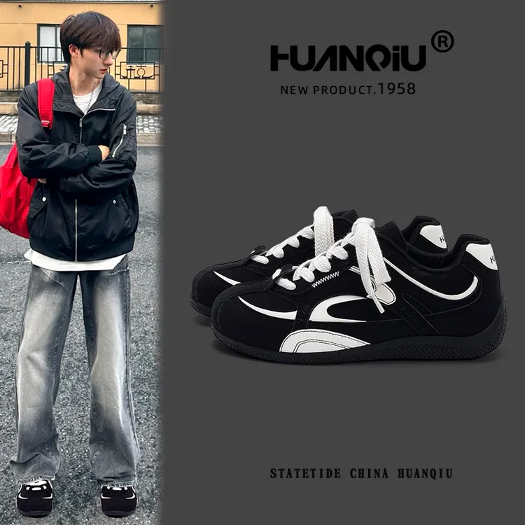 环球百搭舒适德训鞋男2025秋季新款隐形内增高黑武士轻便休闲鞋子