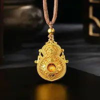 吊坠足银 吊坠足银古法吊坠手工情侣足银坠链素款双面复古百搭