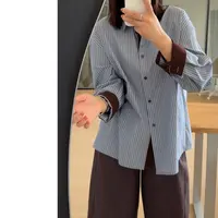 DY【暮色条纹】定制面料 颜色配色绝了氛围感重工感撞色条纹衬衫
