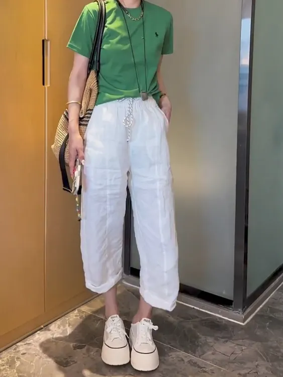 2025夏季新款高腰显瘦大码阔腿显瘦新款时尚休闲裤