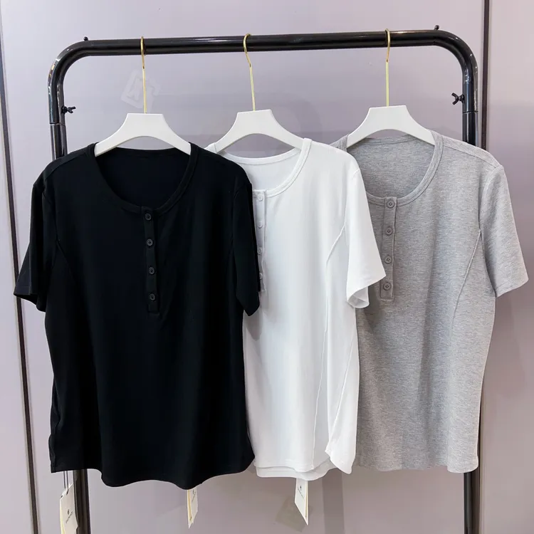 水淼2026新款-短款分割罗纹T恤-2667