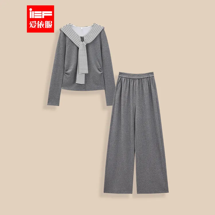 IEF/爱依服2025新款时尚洋气百搭女装秋季休闲运动风通勤上下套裤