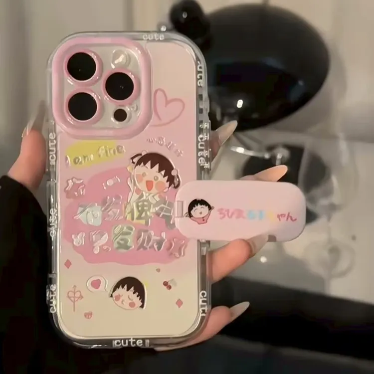 羽纱奶油壳适用苹果/华为/小米/oppo/vivo发财小丸子防护手机壳