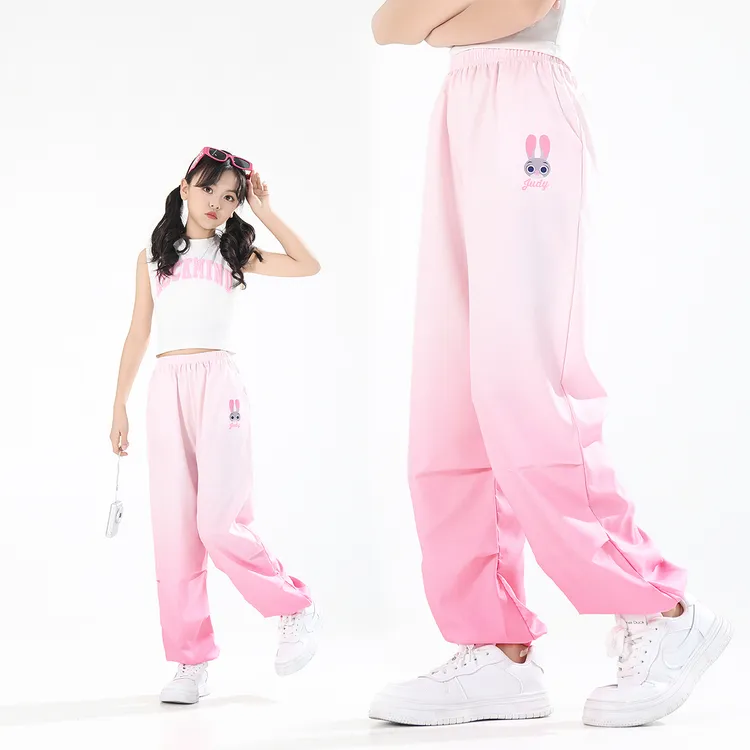 迪士尼女童夏季防蚊薄款儿童2025新款夏装休闲裤子大童夏天运动裤