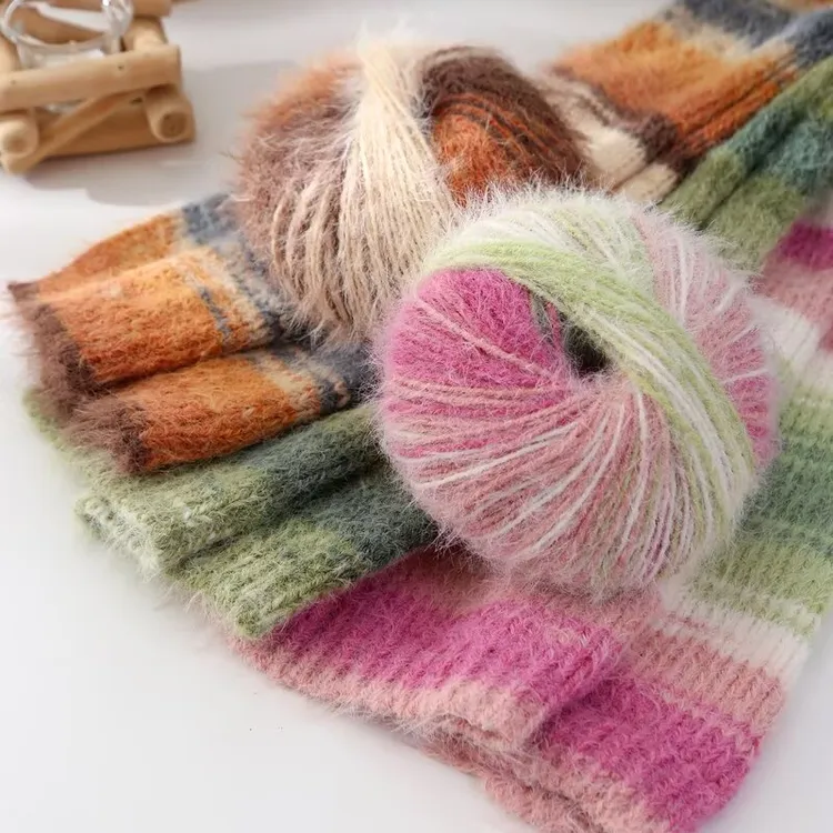 【单团价格】雪宝羊毛混纺长绒毛线手工编织保暖衣服帽子围巾材料包