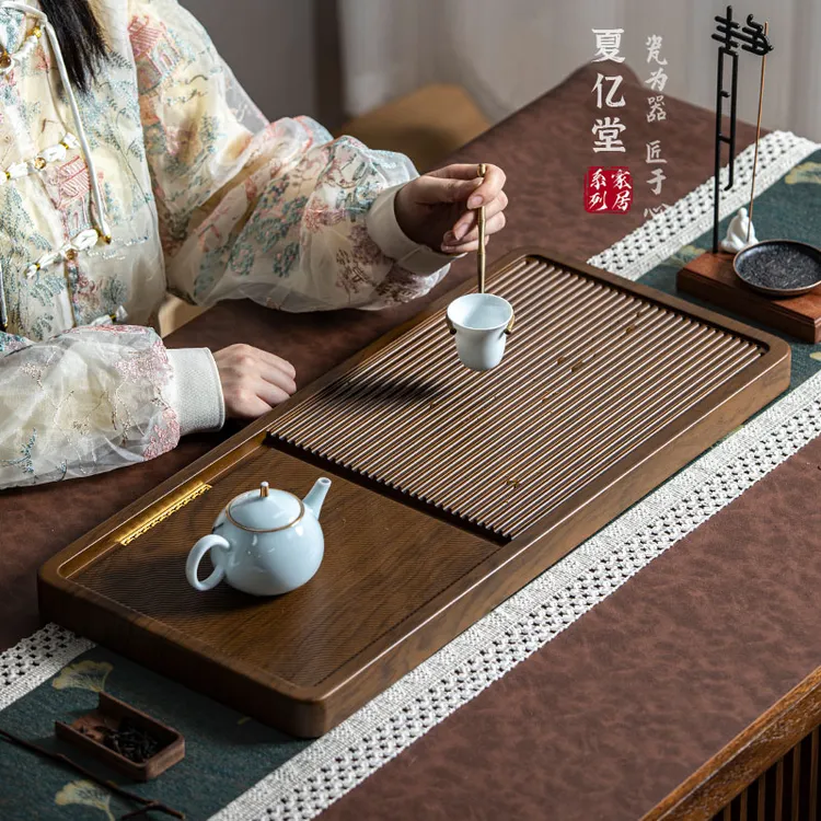 茶盘实木整块高端茶台桌面专用办公客厅干泡茶台简约茶海家用茶盘