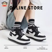大嘴猴高帮休闲鞋舒适2025四季女鞋增高加厚百搭厚底运动休闲男鞋
