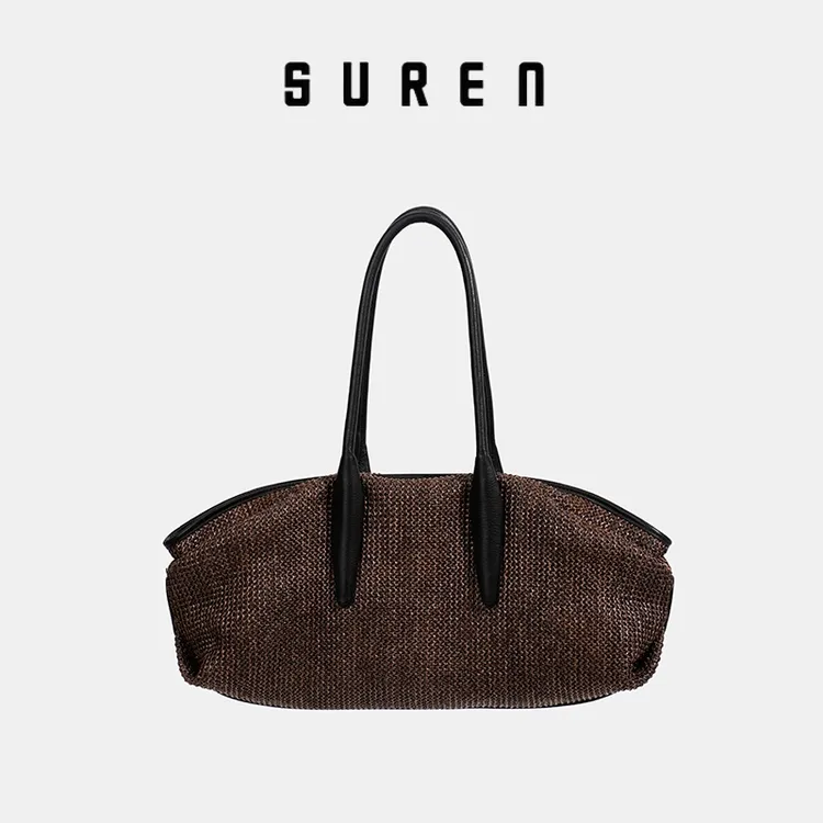 素人SUREN 追忆经典款女士单肩包腋下包法棍包饺子包1026