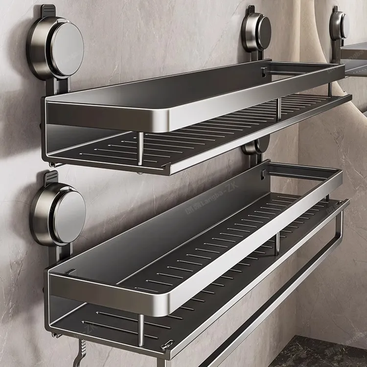 吸盘置物架浴室卫生间免打孔洗漱台壁挂式挂墙上洗手间厕所收纳架