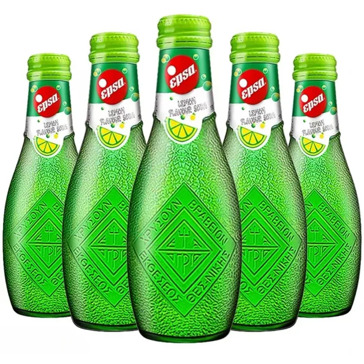 VARTA/哇尔塔希腊进口柠檬味汽水232ml/玻璃瓶碳酸饮料精美瓶身