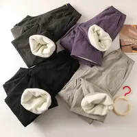 新款时尚百搭简约气质休闲加绒防泼水阔腿裤K2570