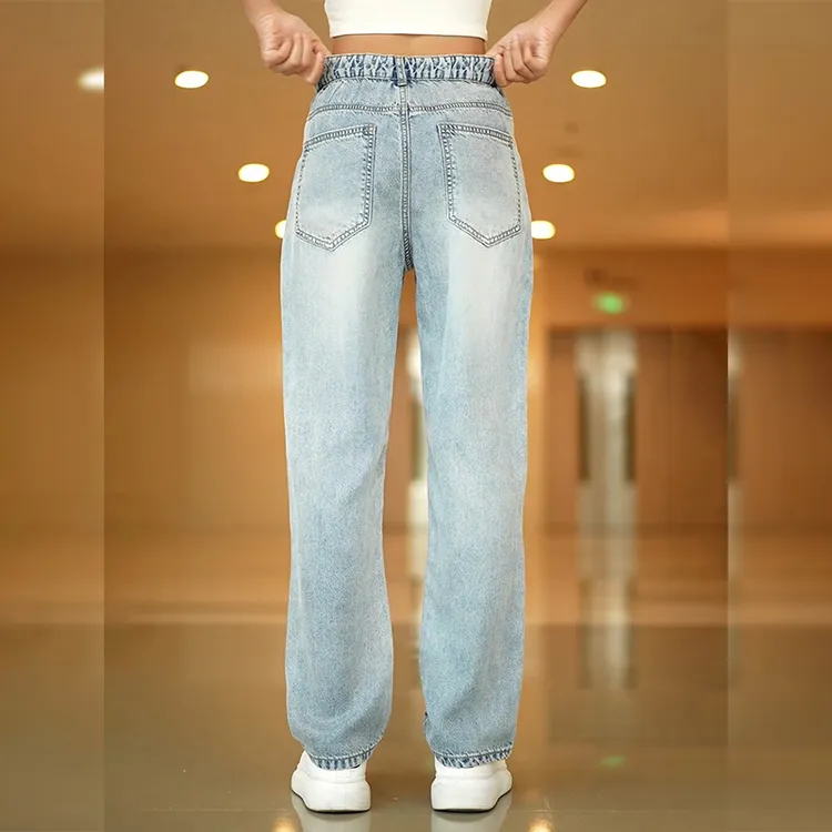天丝牛仔裤男夏季莱赛尔夏天薄款裤子2025新款宽松直筒休闲裤子男