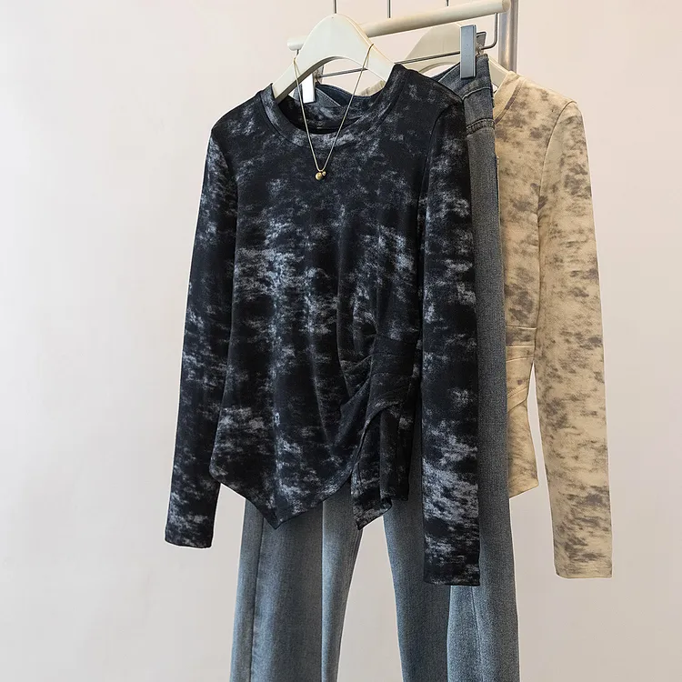 yoewshean/羽媗秋冬季微胖mm大码女装长袖t恤显瘦内搭打底衫上衣