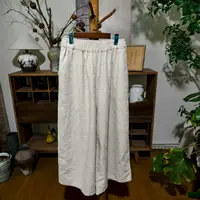 【大梅子推荐】设计款亚麻提花阔腿裤JG5019B