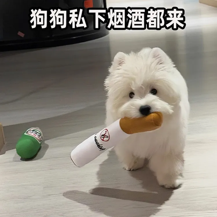 狗狗香烟发声玩具纯棉香烟华子宠物发声自嗨解闷磨牙耐咬发声玩具
