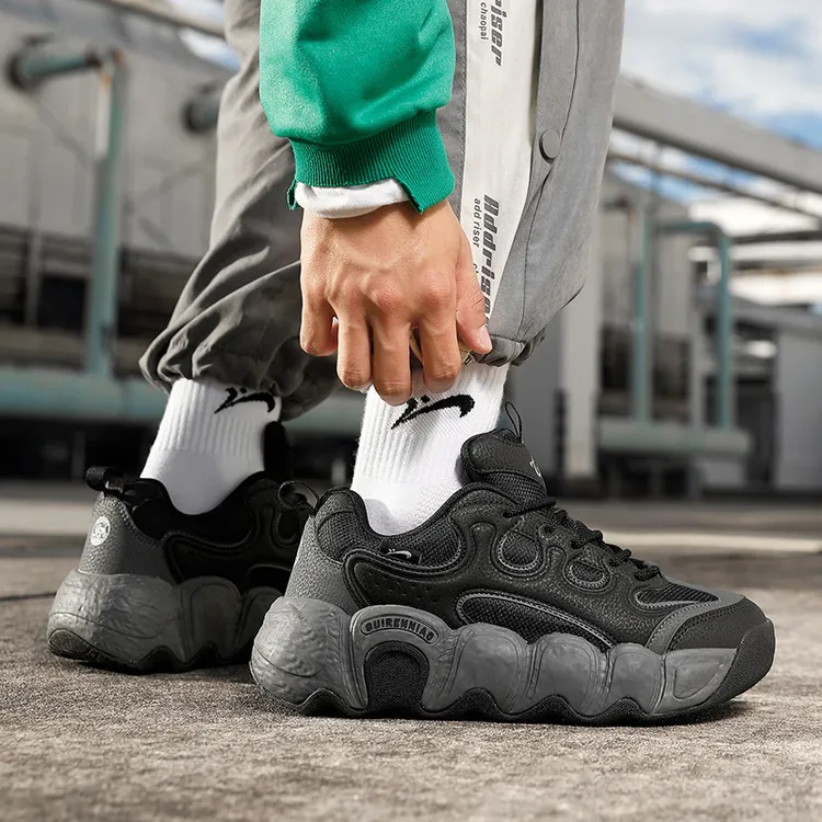 【凌跃】贵人鸟秋季新款可颂面包鞋老爹鞋复古厚底情侣运动休闲鞋