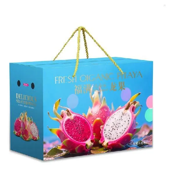 水果包装箱批发新款火龙果包装箱包装盒红心白心红龙果通用包装盒