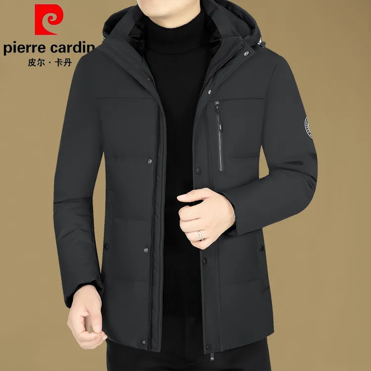 皮尔卡丹羽绒服男款连帽正品2025爆款秋冬男士保暖加厚新款外套