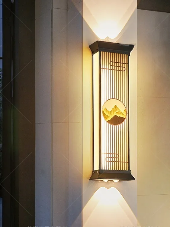 户外壁灯防水别墅酒店庭院灯超亮大门两侧柱子壁灯简约长条洗墙灯