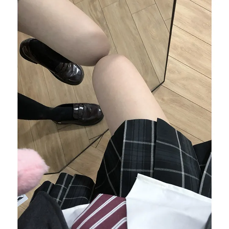 东京岁时记jk制服新款半身裙女夏高腰百褶裙校供感月川崎岛jk格裙