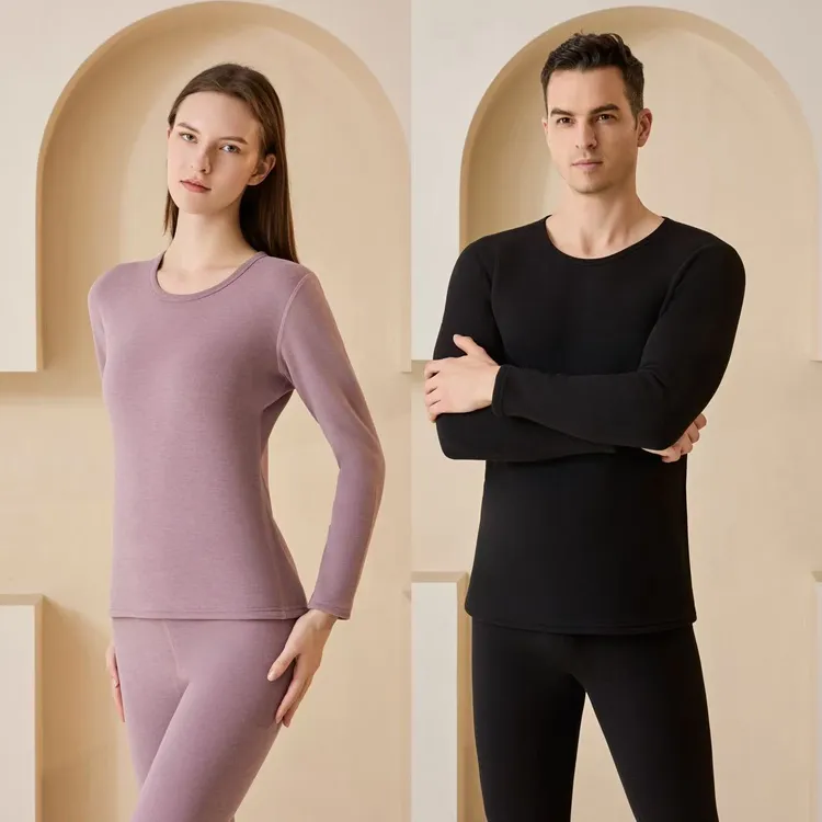 【兰兰专属】圆领暖姜绒情侣保暖套装188-187