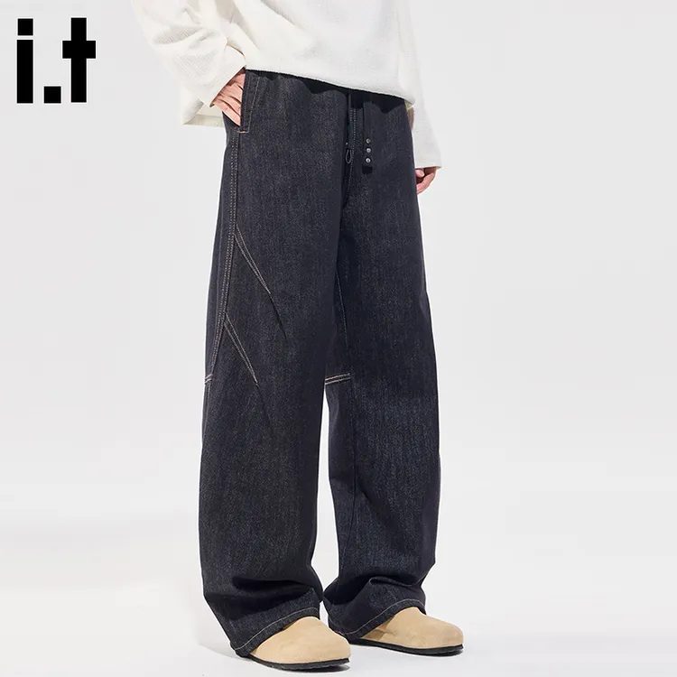 i.t:CHOCOOLATE直筒牛仔裤男士2025秋冬新款高级感潮牌百搭阔腿裤