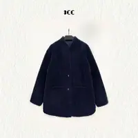3CC【柏林澳毛】极简高密澳洲羊毛立领质感毛毛外套ZC 0945 